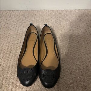 Tory Burch Black Leather Flats